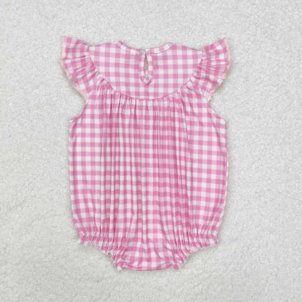 SR2215 RTS newborn baby clothes bunny easter smock baby girl bubble