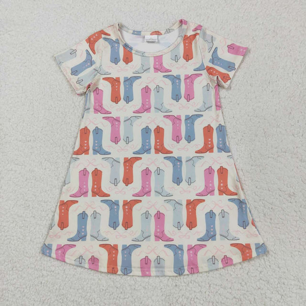 GSD2497 RTS Toddler girl clothes shoes western clothes girl summer dress