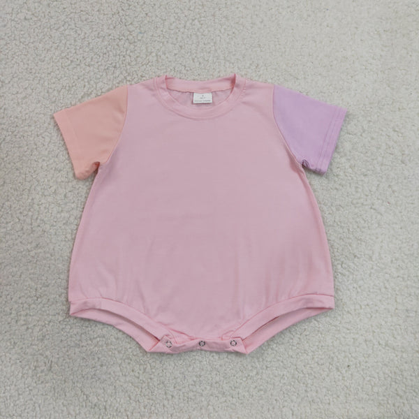 SR4156 RTS baby clothes pink cotton toddler girl summer bubble