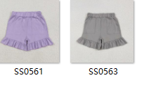 RTS toddler clothes matching clothing solid color shorts baby girl summer clothes-2025.7.2