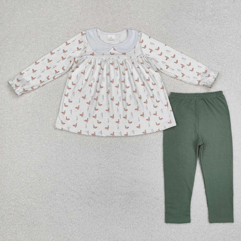 GLP1598 RTS toddler girl clothes mallard duck girl  winter set