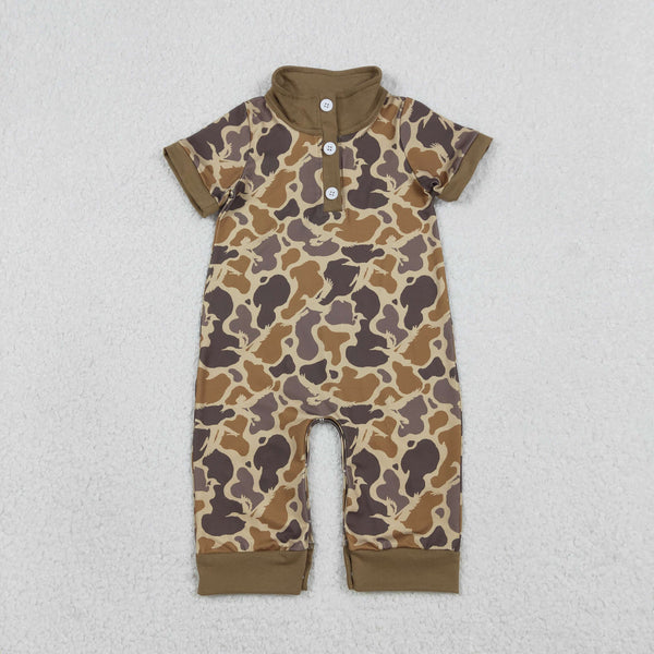 SR3638 RTS baby boy clothes camo boy hunting clothes camo romper