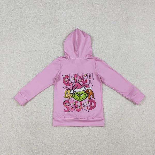 GT1142 12-18M to 7-8T RTS toddler girl  clothes cartoon girl christmas top hoodie