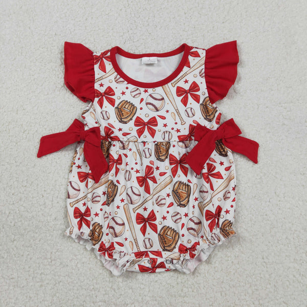 SR3834 RTS baby girl clothes baseball  girl summer bubble
