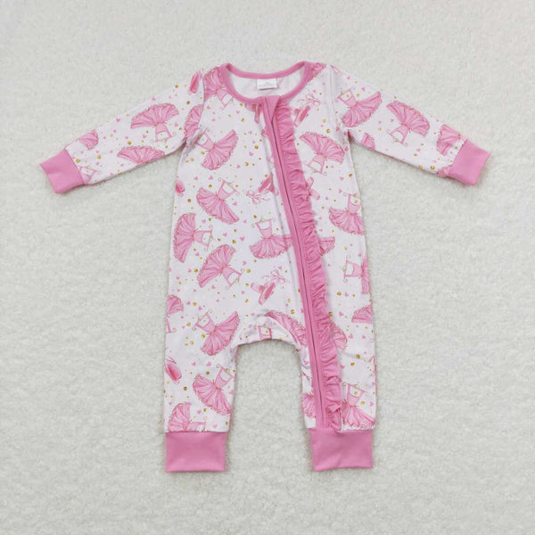 LR0647 USA warehouse 25.5.16 baby girl clothes princess zipper winter romper