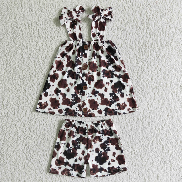 GSSO0037 girl clothes summer leopard sleeveless set-promotion 2024.5.11 $5.5