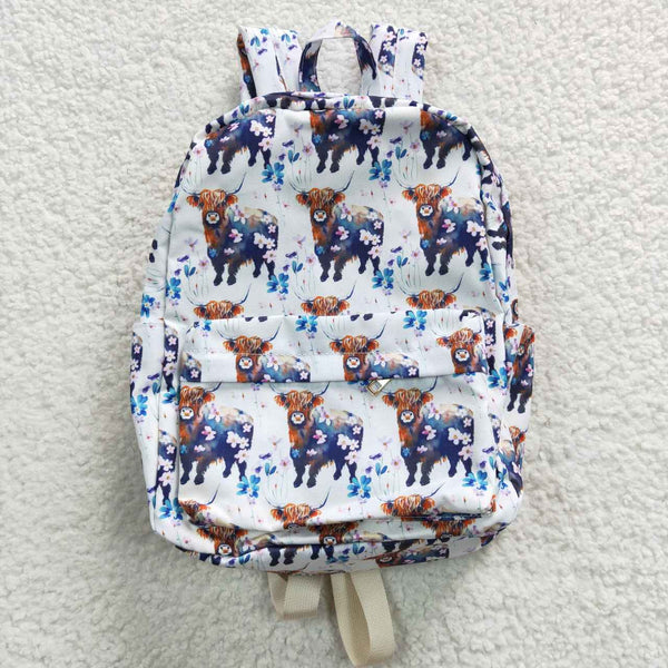 BA0078 toddler backpack flower girl gift back to school cow farm preschool bag