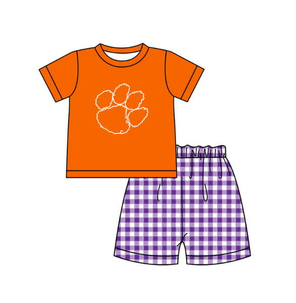 Produce order MOQ:5pcs each design  kids state summer clothing set matching clothes A100