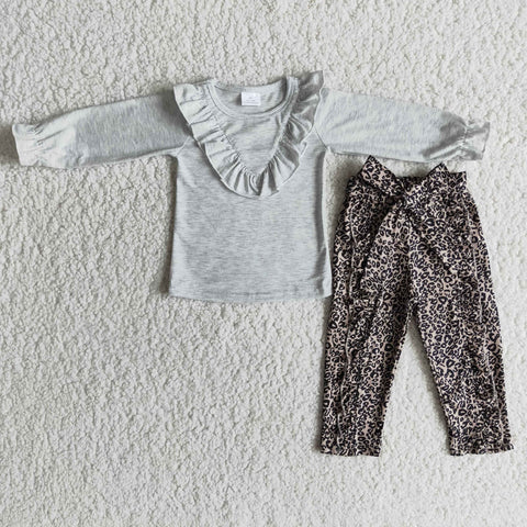 6 A25-19 girl grey leopard winter long sleeve set--promotion 2024.12.14 $2.99