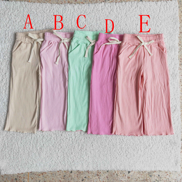 girl spring cotton colorful long pants