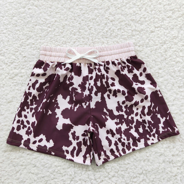 S0130 baby girl clothes cow summer swim shorts