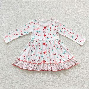 GLD0268 RTS baby girl clothes christmas dress girl winter dress