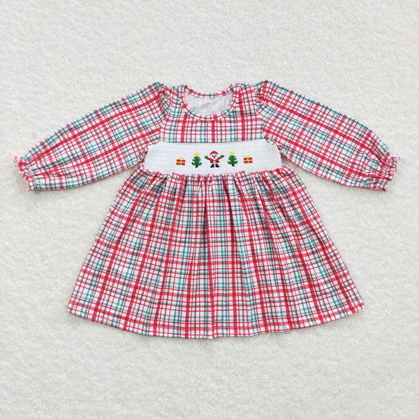 GLD0331 kids clothes girls smock girl christmas dress