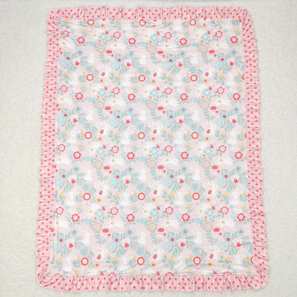 BL0082 RTS baby newborn flower floral ruffles  blanket