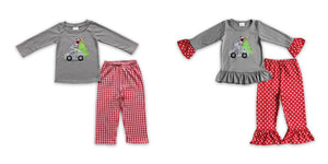 toddler clothes tree truck matching christmas outfits