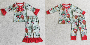 cow christmas sleepwear matching christmas pajamas set