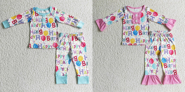 kids clothing happy birthday matching pajamas set