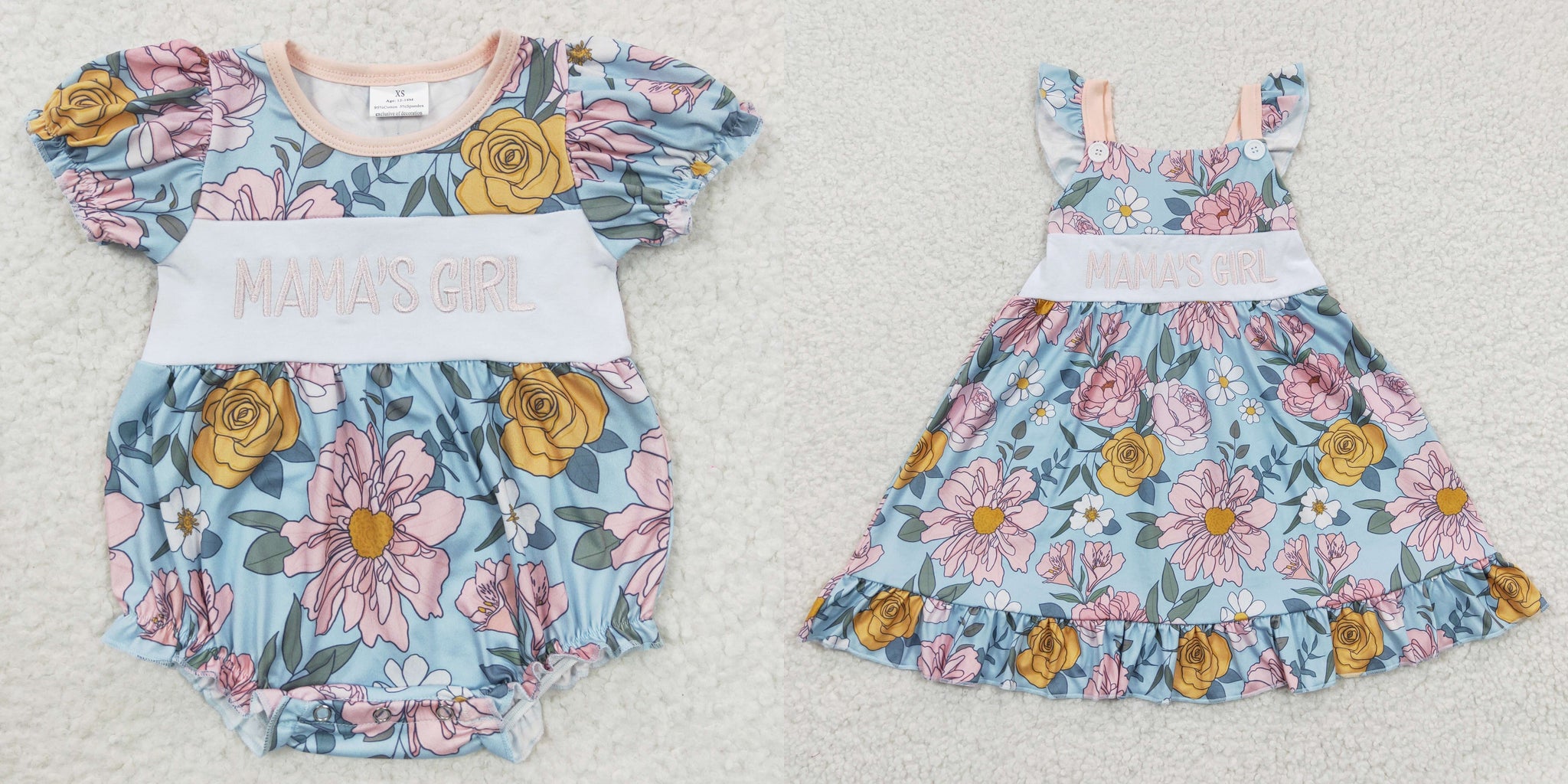 baby girl clothes mama's girl mother's day floral matching clothes