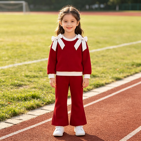 Custom order MOQ:5pcs each design kids girl clothes cotton state girl winter pants set B7
