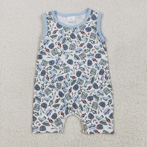 SR2900 RTS boy clothes sleeveless fishing boy summer romper