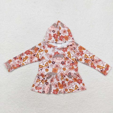 GT0652 RTS  toddler girl clothes flower girl winter top shirt hoodies top