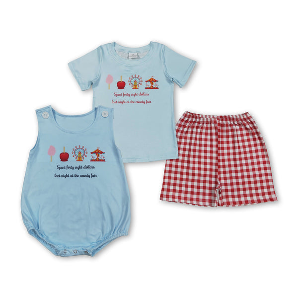 RTS Matching kids clothing county fair print clothing boy summer clothing-2026.3.13