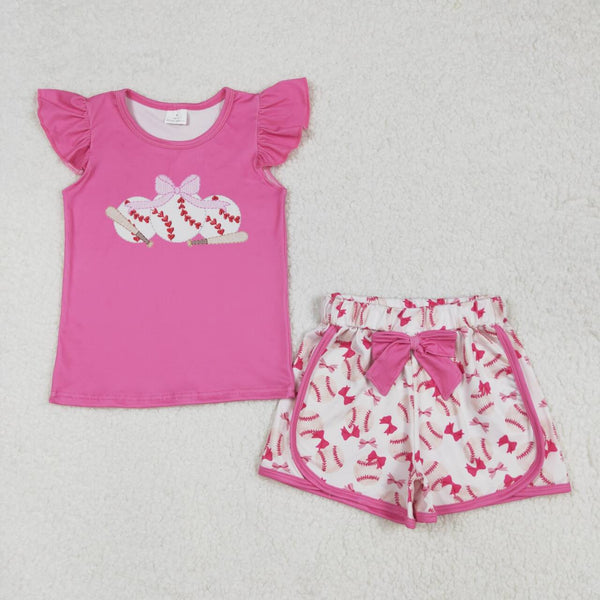 GSSO1685 RTS girl clothes baseball girl Valentine's Day summer outfit