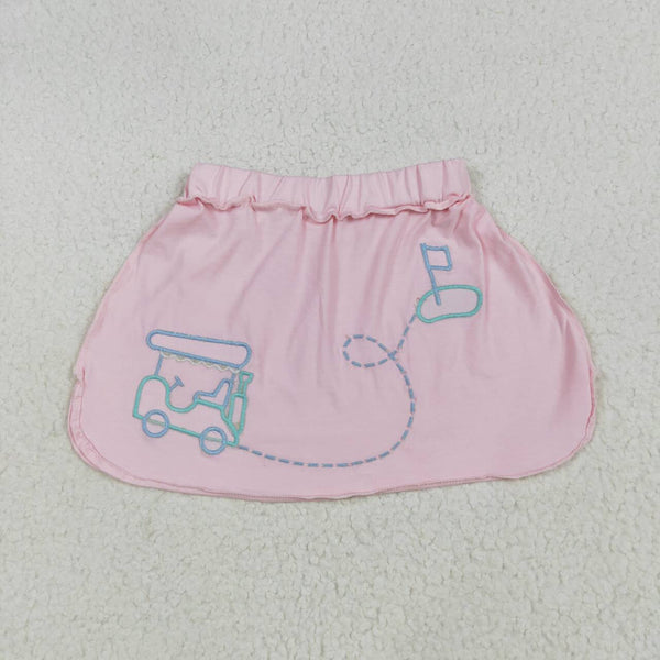 GLK0071 RTS girls clothes golf embroidery girl short skirt summer bottom