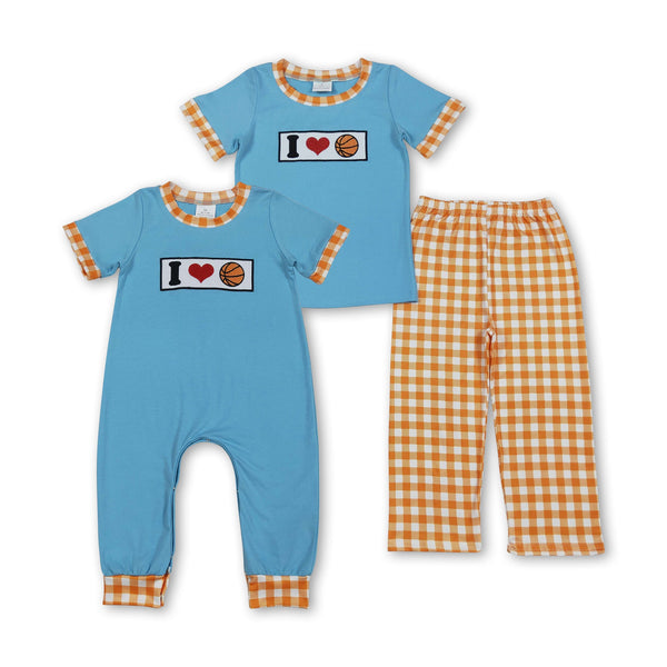 RTS kids matching clothing embroidery I love basketball print clothing boy spring clothing-2025.12.13