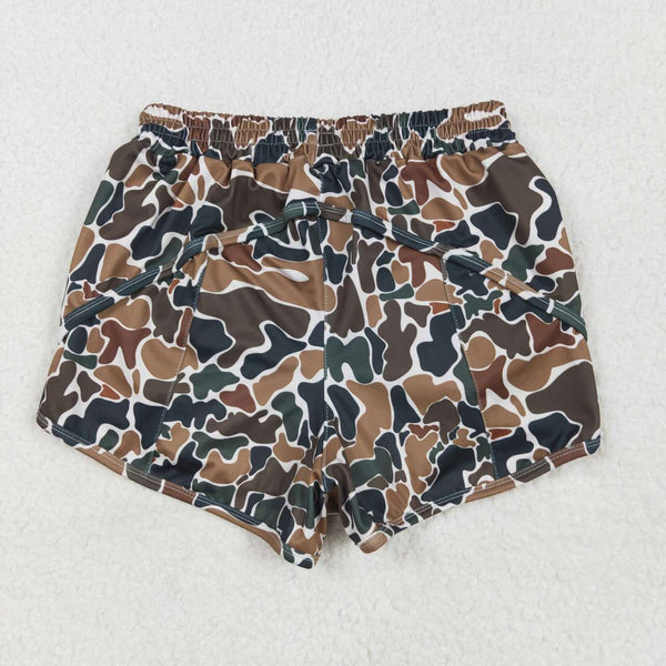 SS0469 RTS adult clothes black leopard print adult women summer yoga shorts