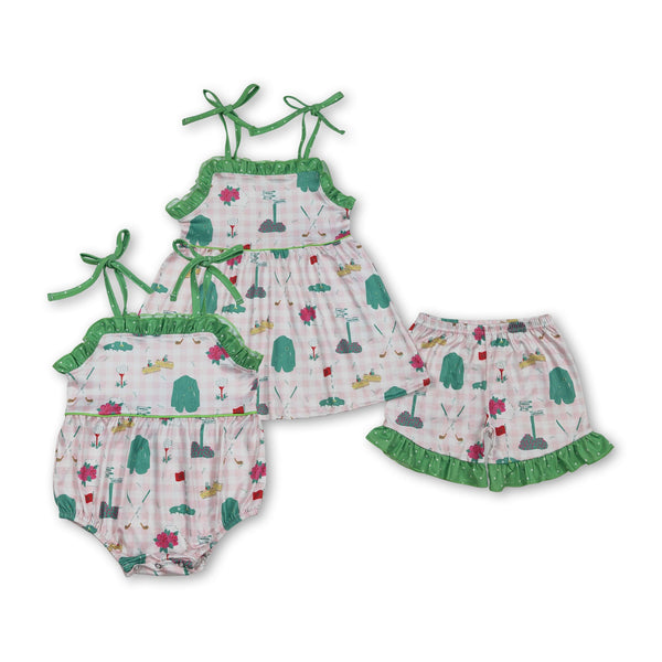 RTS Matching kids clothing golf print clothing girl summer clothing-2026.3.6