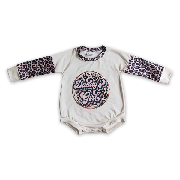 LR0221 baby girl clothes daddy's girl bubble