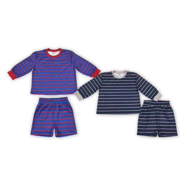RTS Matching clothing kids yoga stripe mixed print toddler girl long sleeve short outfit sports clothes-2026.10.7