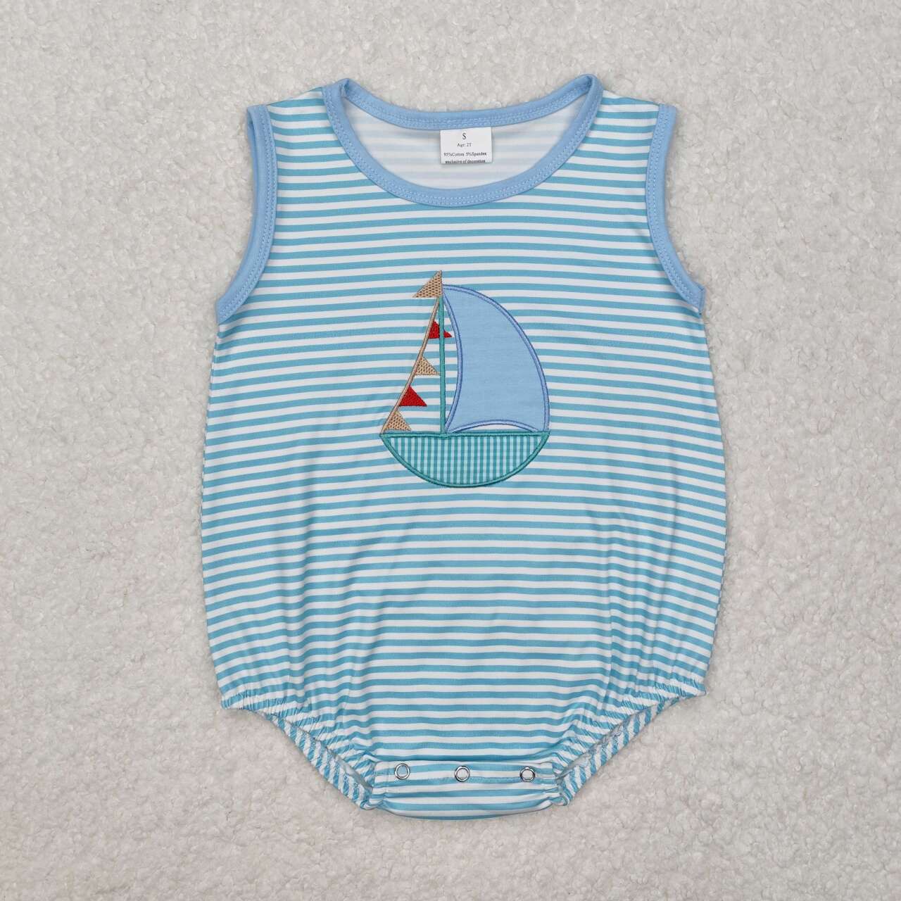 SR2276 RTS baby boy clothes sailboat boy summer embroidery bubble