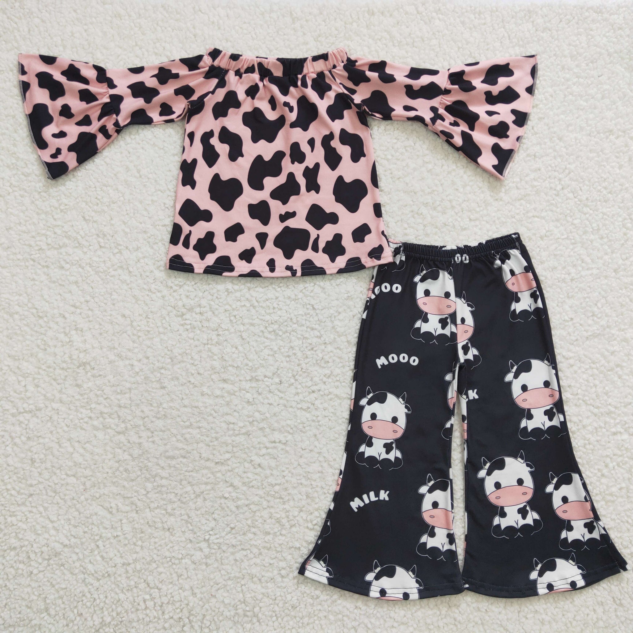 GLP0376 baby girl clothes cow winter outfits-promotion 2025.1.4 $5.5