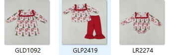 RTS kids matching clothing santa print clothing girl christmas winter clothing-2025.6.27