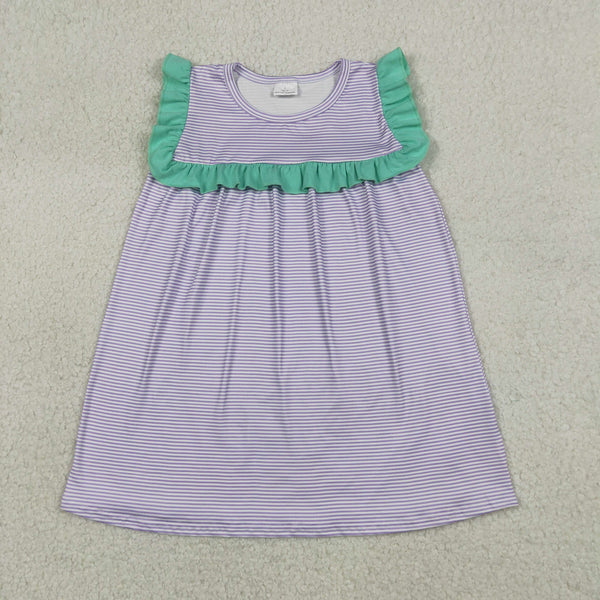 GSD3560 RTS kids girl clothes purple girl summer dress