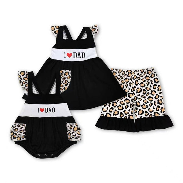RTS Matching kids clothing embroidery I love dad print clothing girl summer clothing-2026.4.18