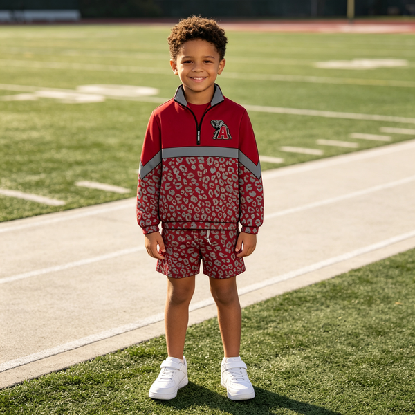 Custom order MOQ:5pcs each design kids boy winter outfit long sleeve shorts set state winter clothes 2