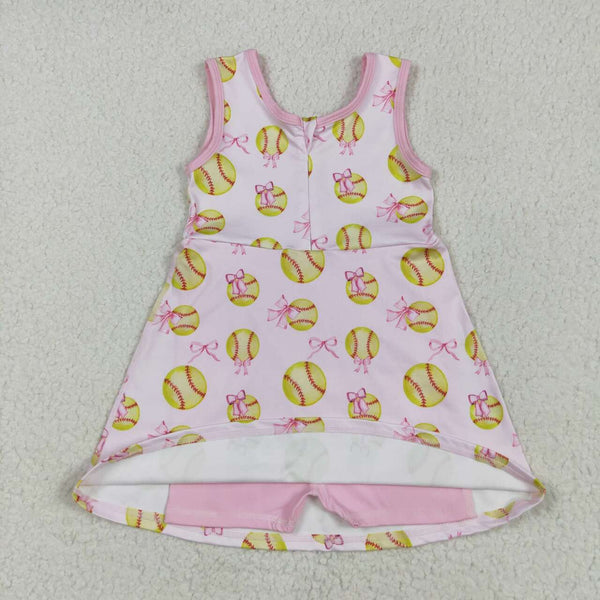 GSD2048 RTS  toddler clothes baseball girl summer dress yoga clothes