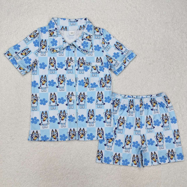 GSSO1803 RTS adult pajamas cartoon dog adult women summer pajamas set