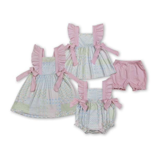 RTS kids matching clothing floral print clothing baby girl summer clothing-2026.2.3
