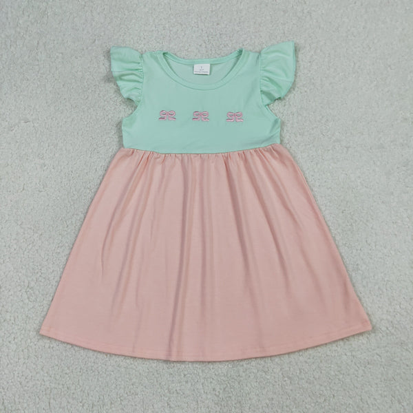 RTS Matching kids clothing embroidery bows print clothing girl summer clothing-2026.4.2