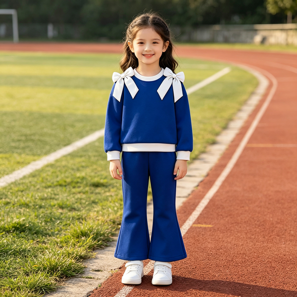 Custom order MOQ:5pcs each design kids girl clothes cotton state girl winter pants set B2