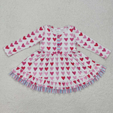 GLD0988 RTS toddler clothes love baby girl Valentine's Day winter dress