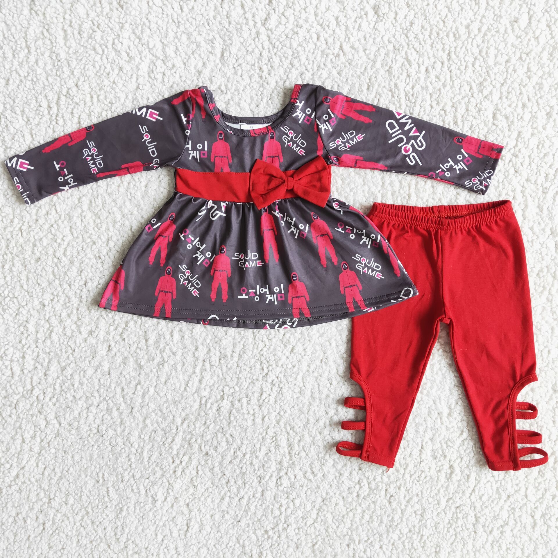 6 B13-16 girl winter red games winter long sleeve set-promotion 2024.9.14 $2.99