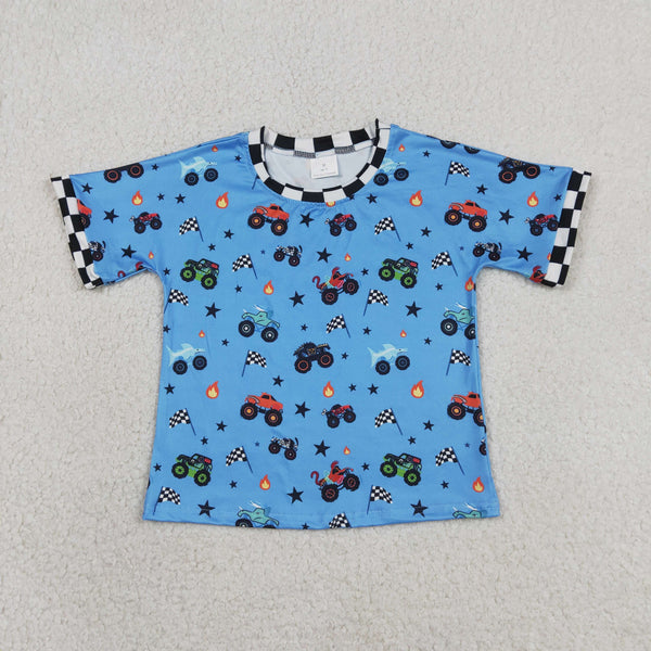 BT1496 RTS toddler boy clothes car boy summer top Tshirt