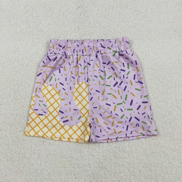 SS0653 RTS Kids Girl clothes purple girl summer shorts