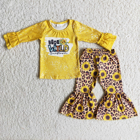 6 A7-19 baby girl clothes yellow wild sunflower winter outfits-promotion 2024.10.5 $2.99