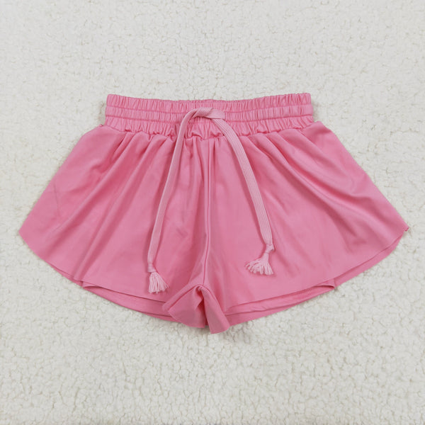 SS0546 RTS girl clothes pink girl summer shorts yoga shorts atheletic clothes